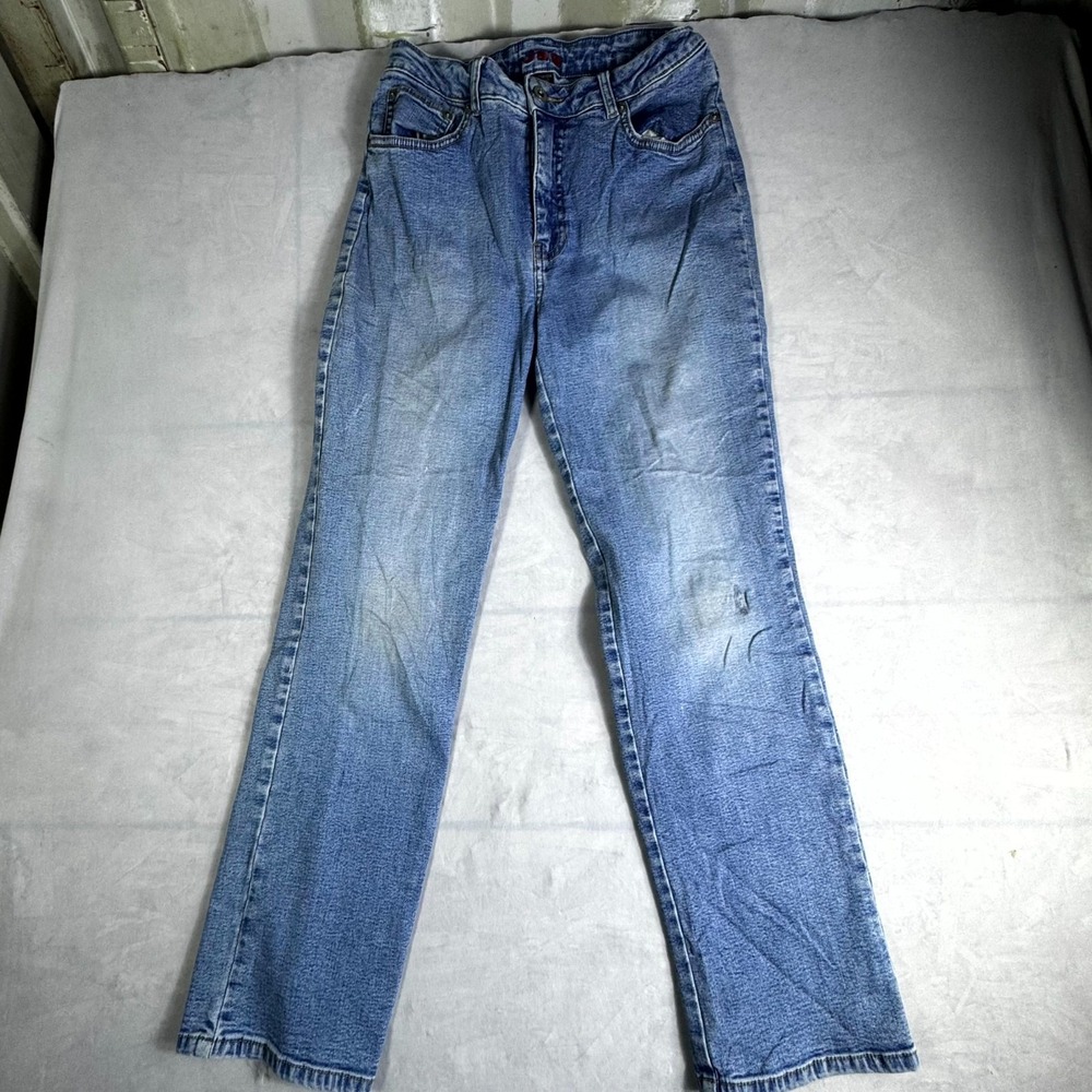 Jag Jeans Womens 8 Blue Denim Cotton Logo Stretch Regular Straight Leg Travel